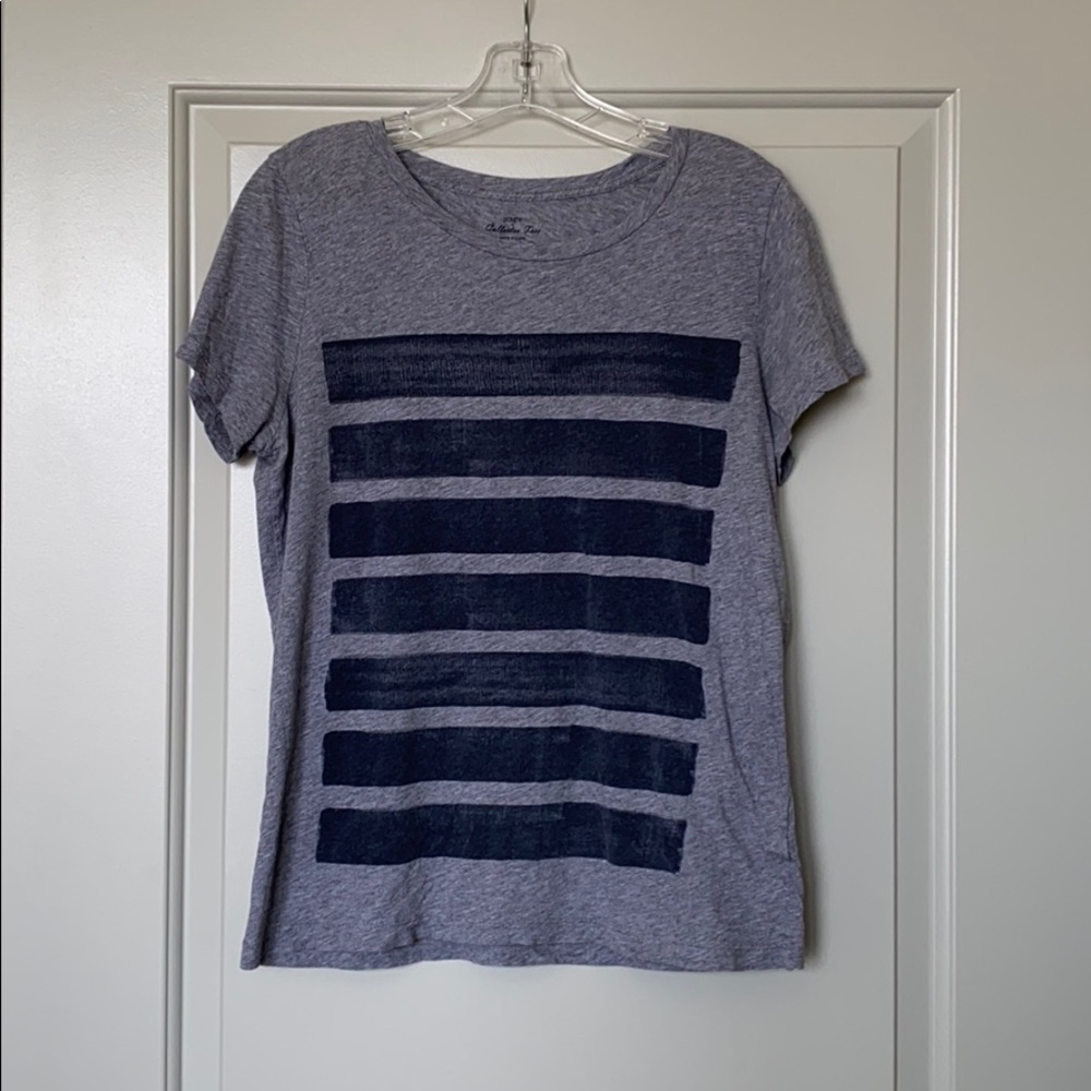 J Crew Navy Stripes Collection Tee